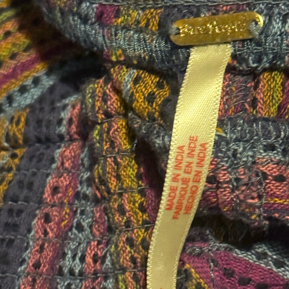 Anthropologie Multicolor Crochet Wide-Leg Pants